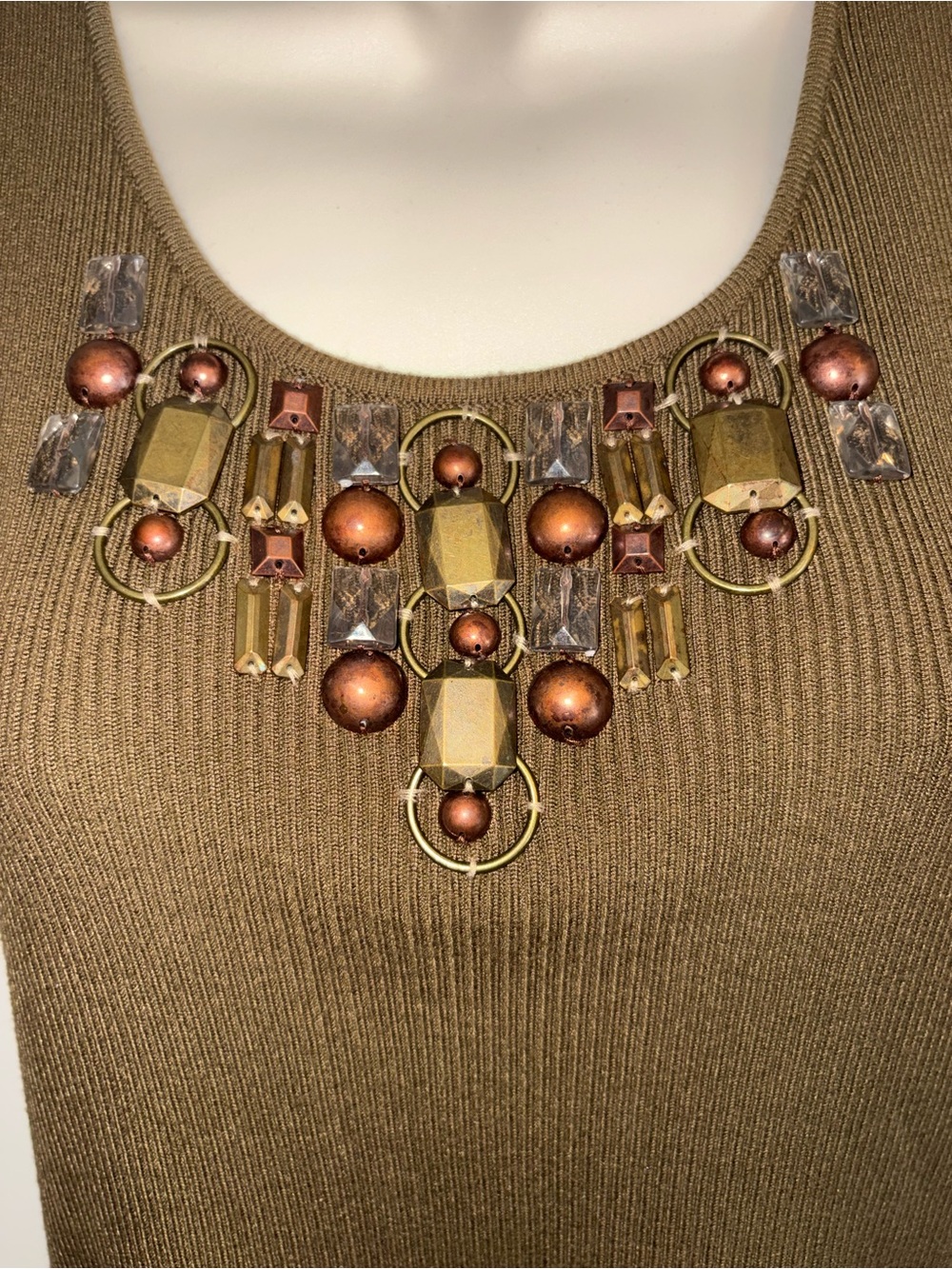 Ruby Rd. Bronze and Gold Mixed-Metal Bib Necklace